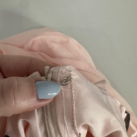 White by Vera Wang Dress Womens 20 Petal Pink Ruffle Gown Chiffon Whimsy Fairy - Picture 10 of 16